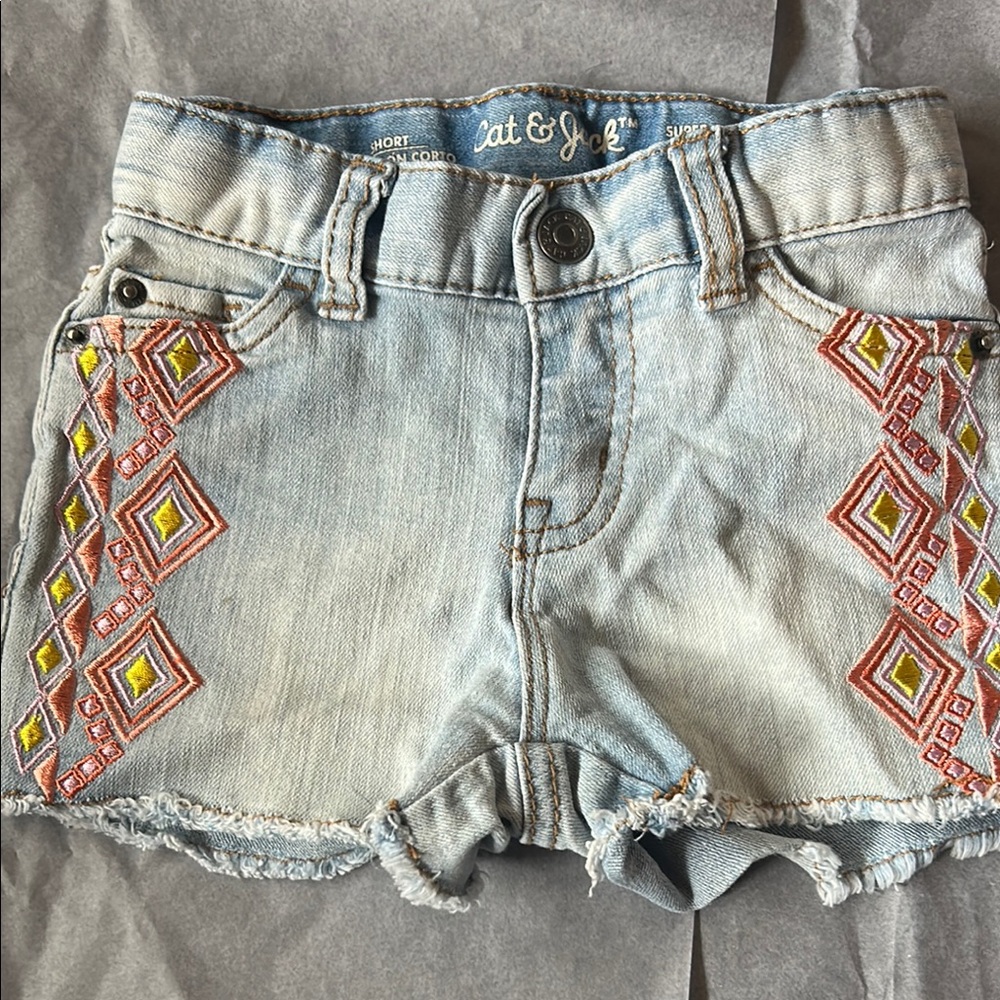 Cat & Jack Embroidered Denim Shorts for Women
